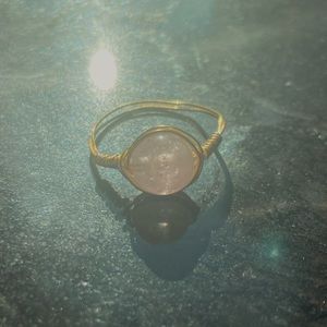 gold wire rings with morganite 💗